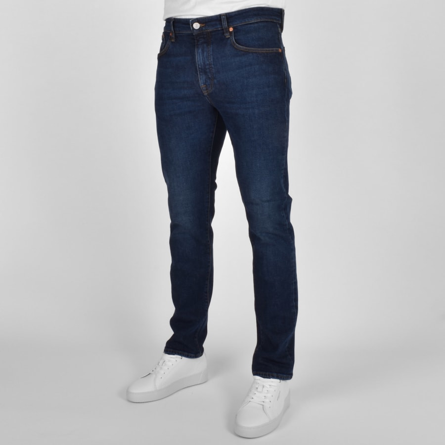 Image number 3 for Belstaff Longton Dark Wash Slim Jeans Blue