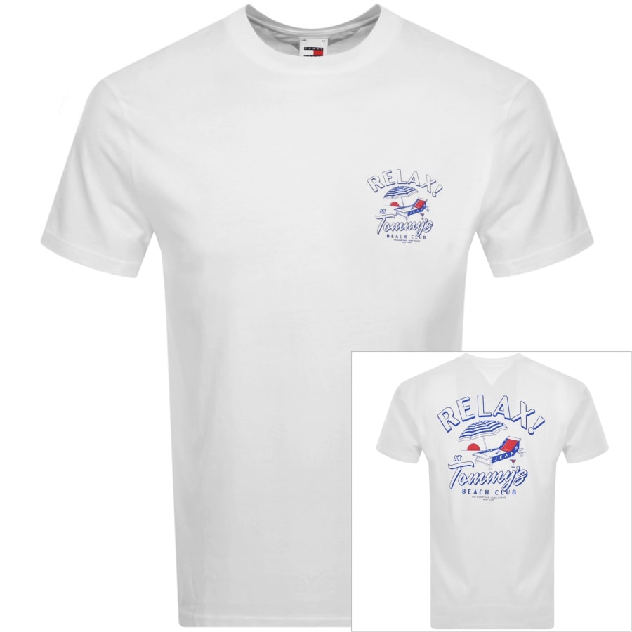 Image number 1 for Tommy Jeans Graphic T Shirt White