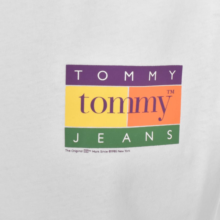 Image number 4 for Tommy Jeans Summer Flag T Shirt White