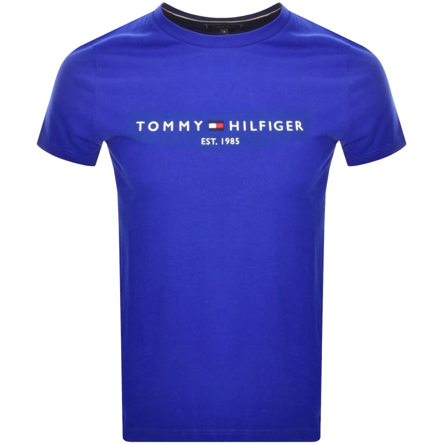 Image number 1 for Tommy Hilfiger Logo T Shirt Blue