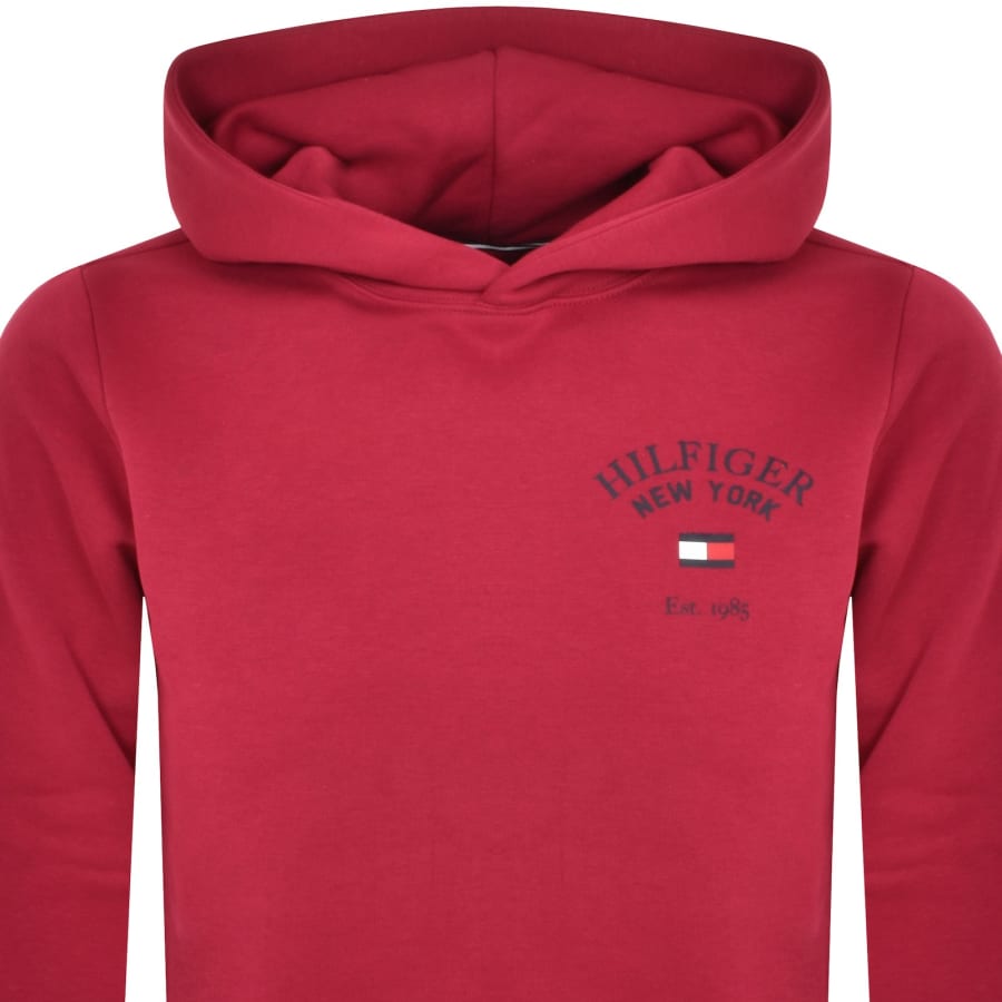 Burgundy tommy hilfiger hoodie shop