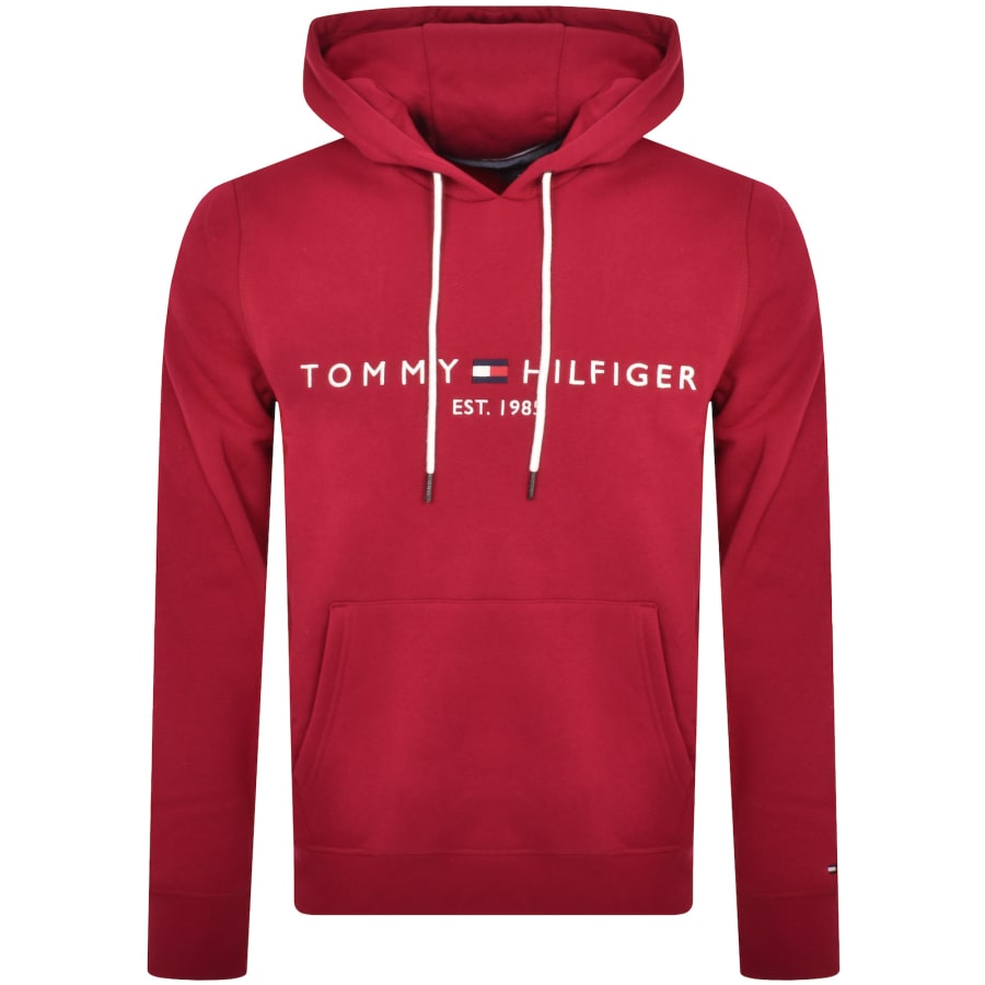Burgundy tommy hilfiger hoodie 2025