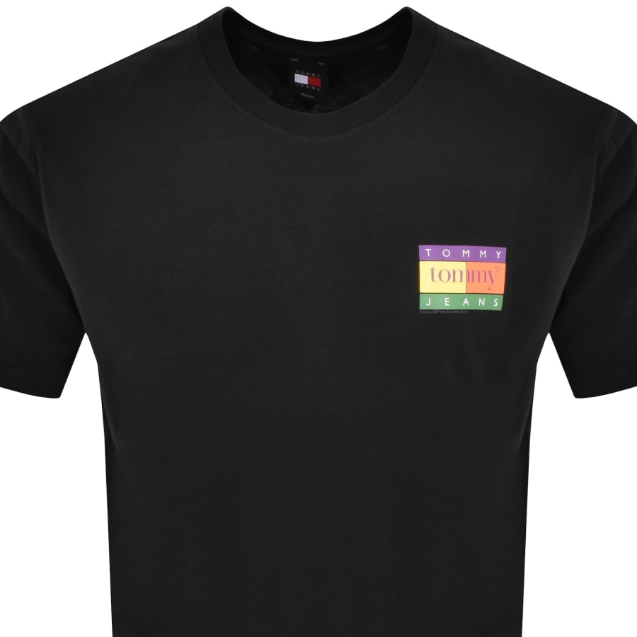 Image number 2 for Tommy Jeans Summer Flag T Shirt Black