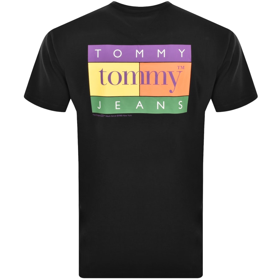 Image number 3 for Tommy Jeans Summer Flag T Shirt Black