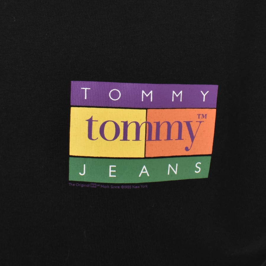Image number 4 for Tommy Jeans Summer Flag T Shirt Black