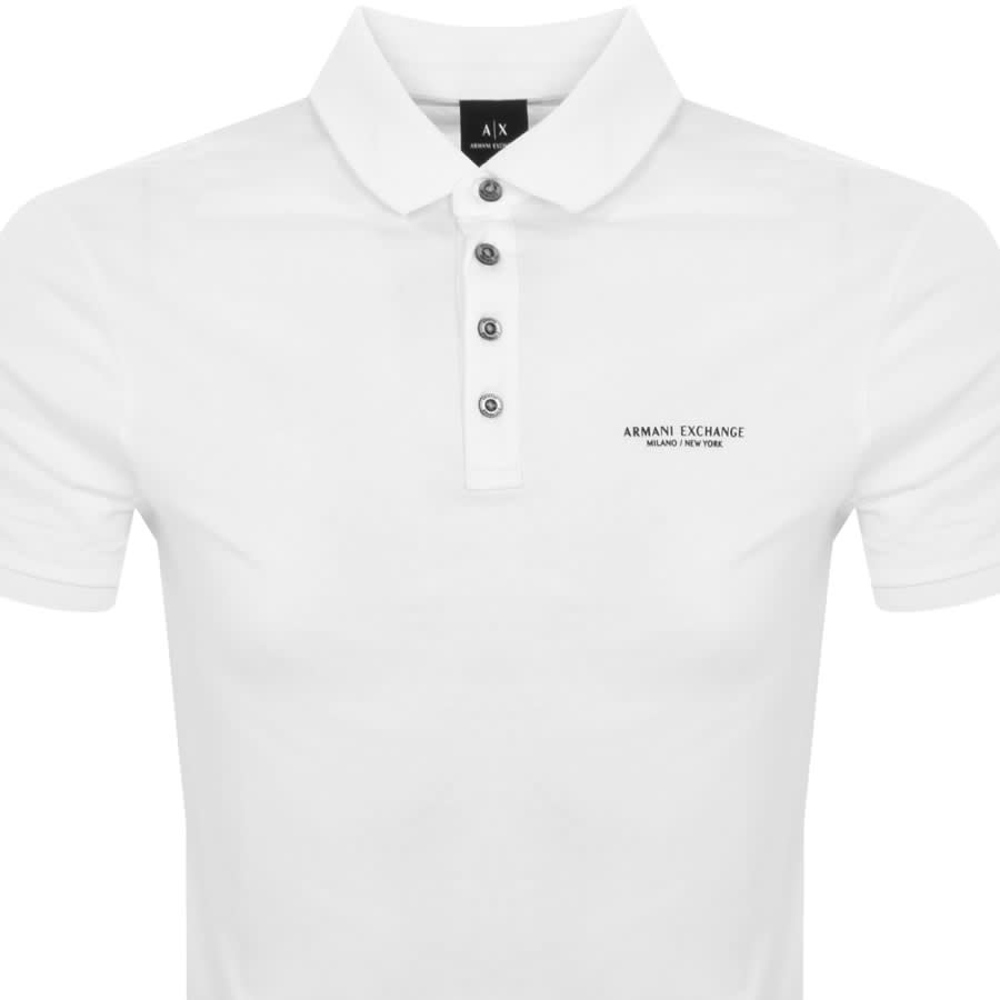 Image number 2 for Armani Exchange Logo Polo T Shirt White