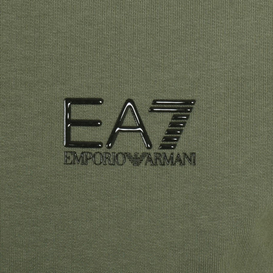 Image number 3 for EA7 Emporio Armani Logo Hoodie Green