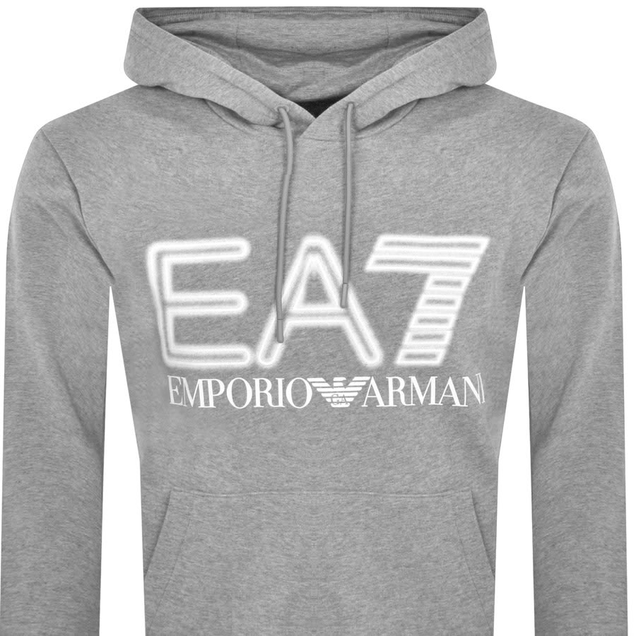 Image number 2 for EA7 Emporio Armani Logo Hoodie Grey