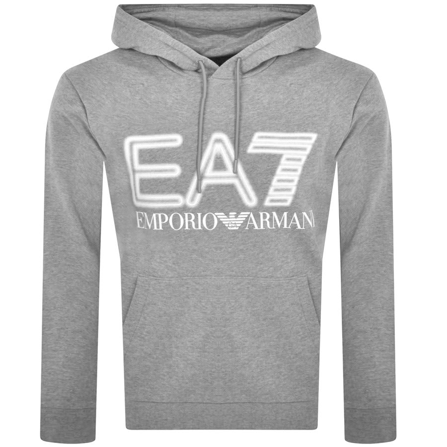 Image number 1 for EA7 Emporio Armani Logo Hoodie Grey