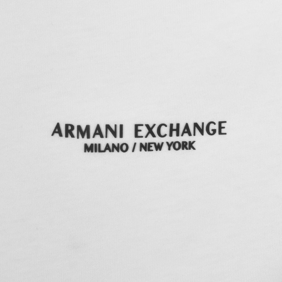 Image number 3 for Armani Exchange Crew Neck Logo T Shirt White