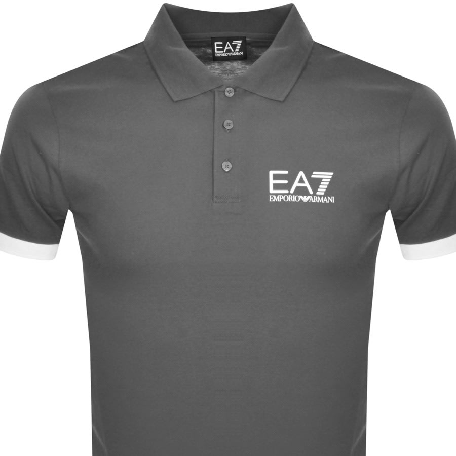 EA7 Emporio Armani Polo T Shirt Grey male XX Large