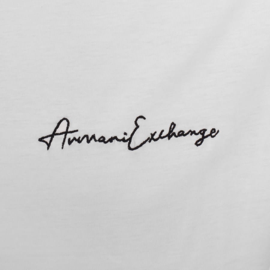 Image number 3 for Armani Exchange Crew Neck Logo T Shirt White