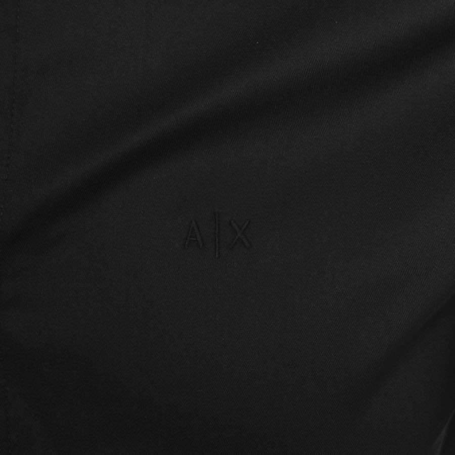 Image number 3 for Armani Exchange Slim Fit Short Sleeved Shirt Black