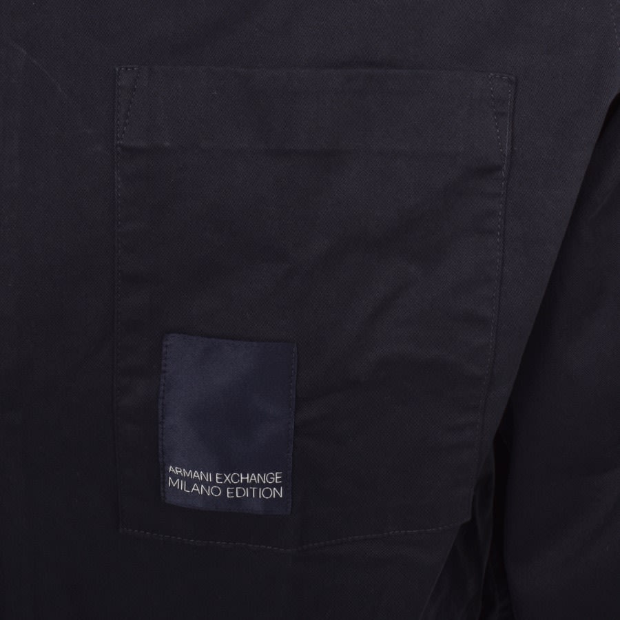 Image number 3 for Armani Exchange Long Sleeve Overshirt Navy