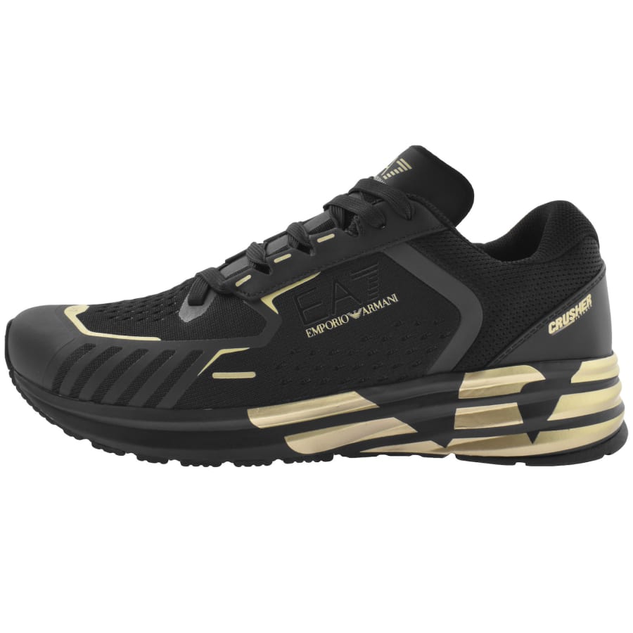 EA7 Emporio Armani Logo Trainers Black Mainline Menswear Canada