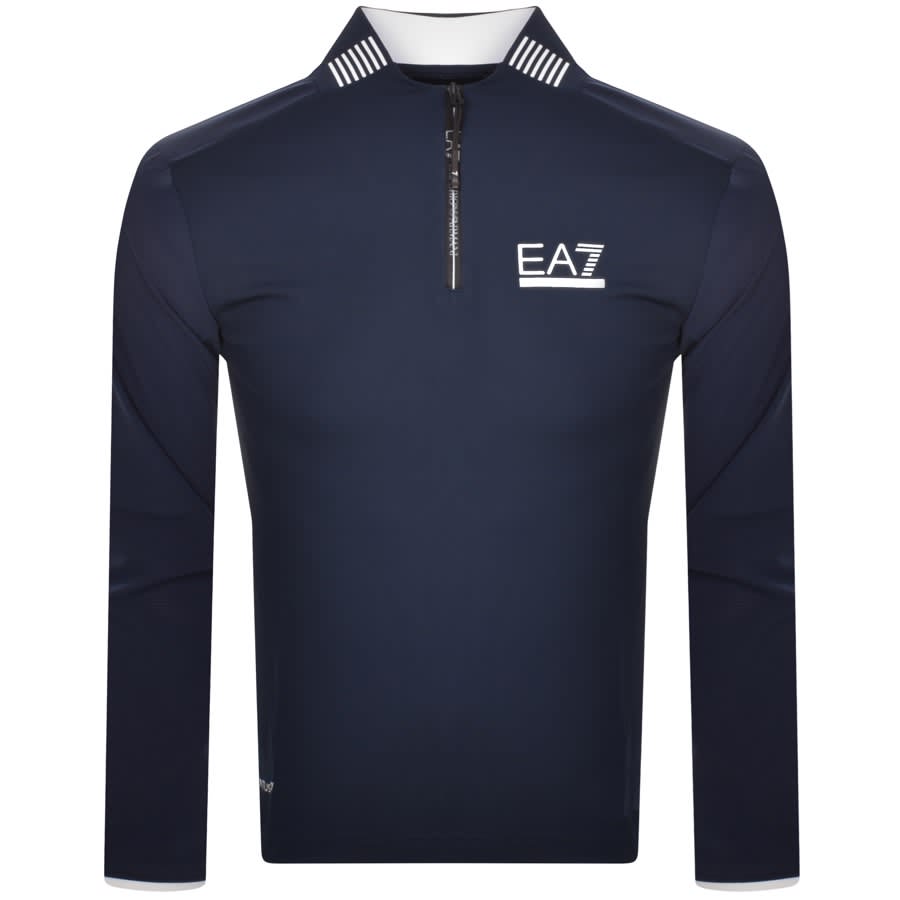 Image number 1 for EA7 Emporio Armani Long Sleeved T Shirt Navy