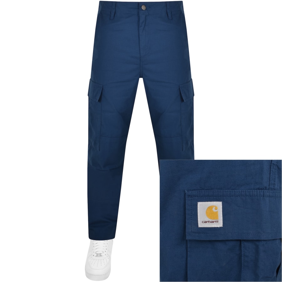 Image number 1 for Carhartt WIP Cargo Trousers Blue