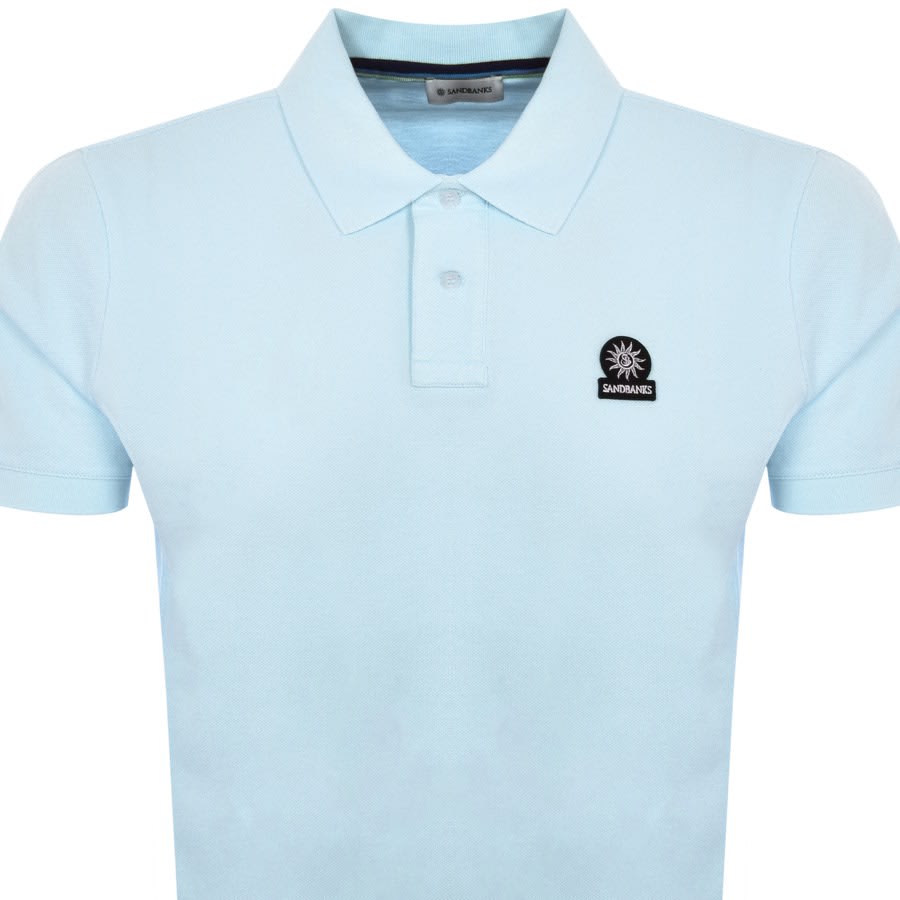 Image number 2 for Sandbanks Badge Logo Polo T Shirt Blue