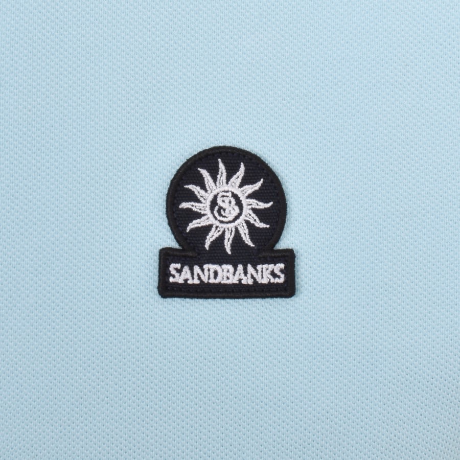 Image number 3 for Sandbanks Badge Logo Polo T Shirt Blue