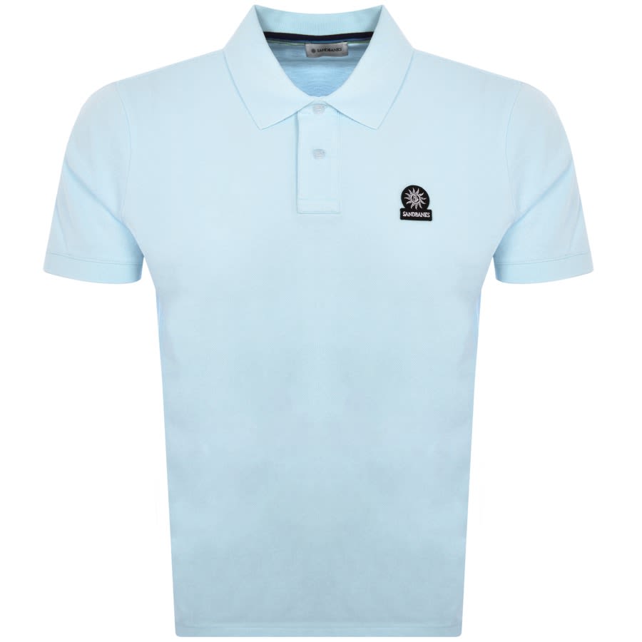 Image number 1 for Sandbanks Badge Logo Polo T Shirt Blue
