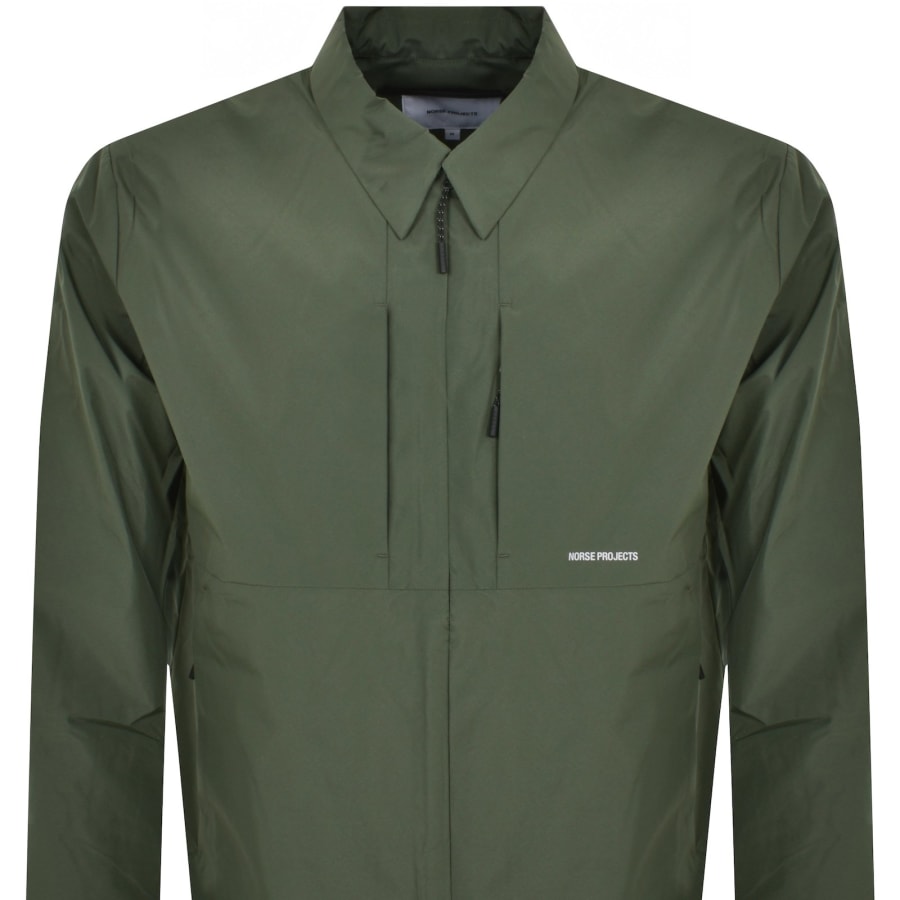 Image number 2 for Norse Projects Jens Gore Tex Overshirt Green