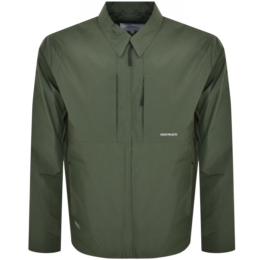 Image number 1 for Norse Projects Jens Gore Tex Overshirt Green