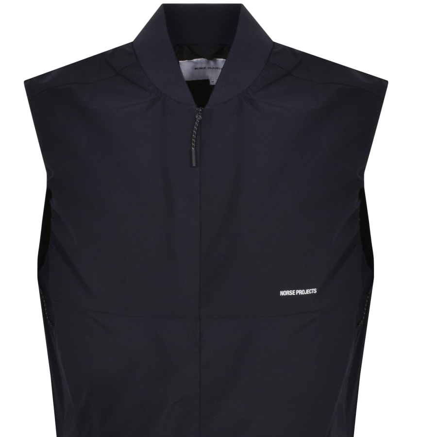 Image number 2 for Norse Projects Gore Tex Infinium Gilet Navy