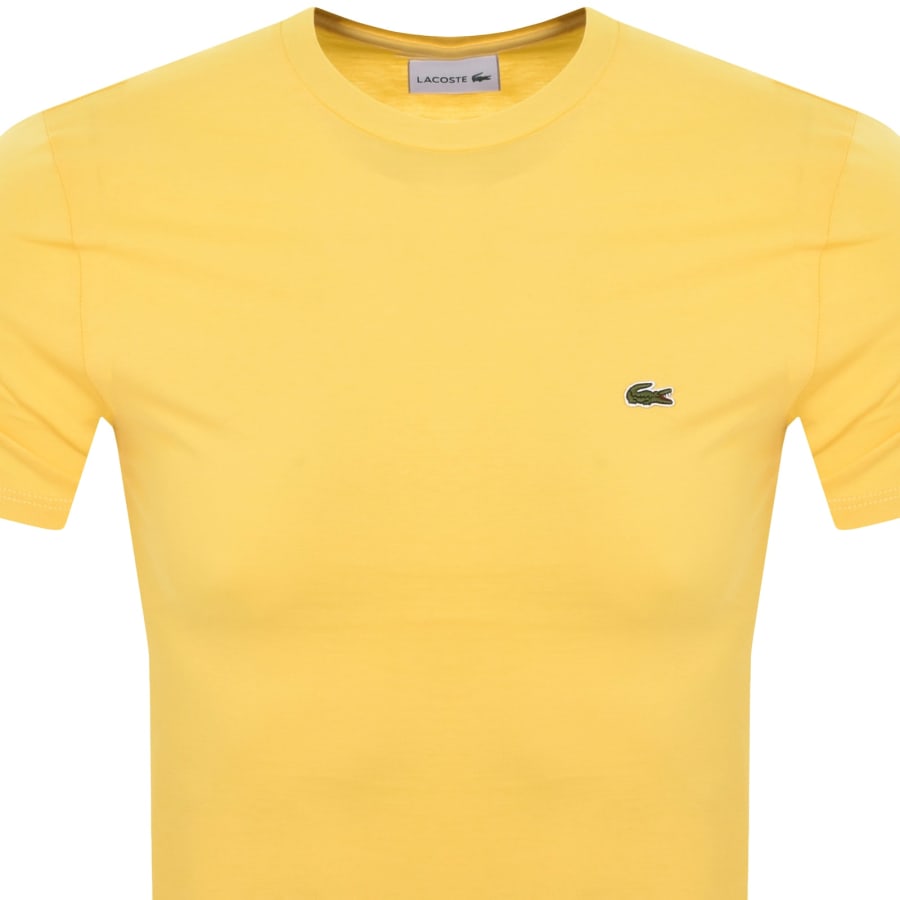 Image number 2 for Lacoste Crew Neck T Shirt Yellow