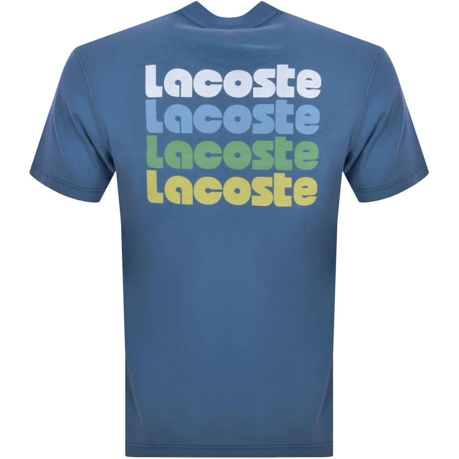 Image number 3 for Lacoste Crew Neck T Shirt Blue
