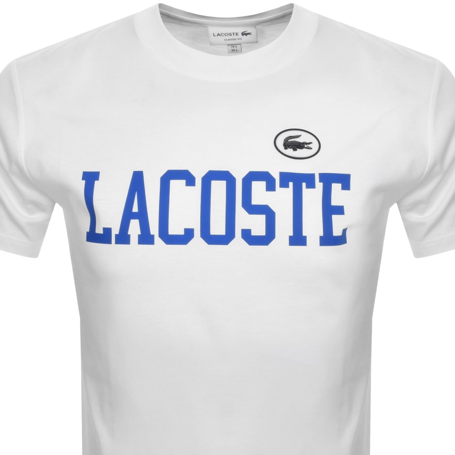 Image number 2 for Lacoste Crew Neck Logo T Shirt White