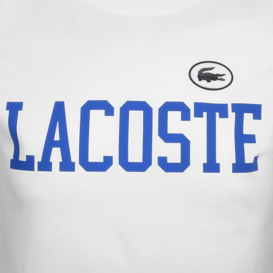 Image number 3 for Lacoste Crew Neck Logo T Shirt White