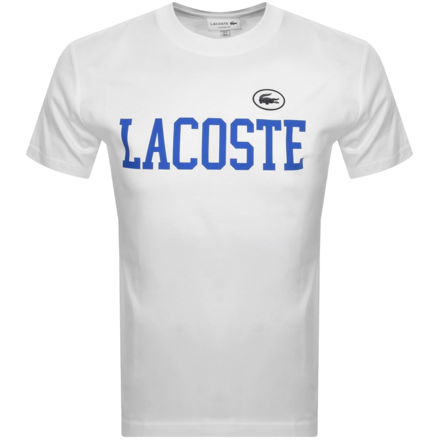 Image number 1 for Lacoste Crew Neck Logo T Shirt White