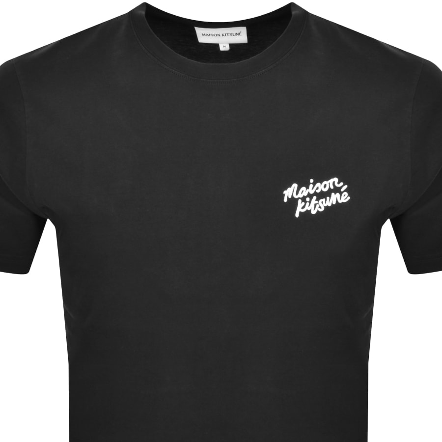 Image number 2 for Maison Kitsune Handwriting T Shirt Black