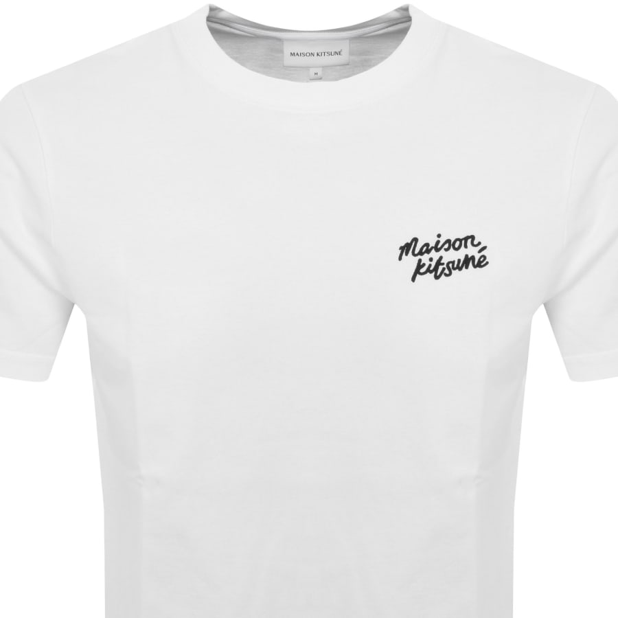 Image number 2 for Maison Kitsune Handwriting T Shirt White