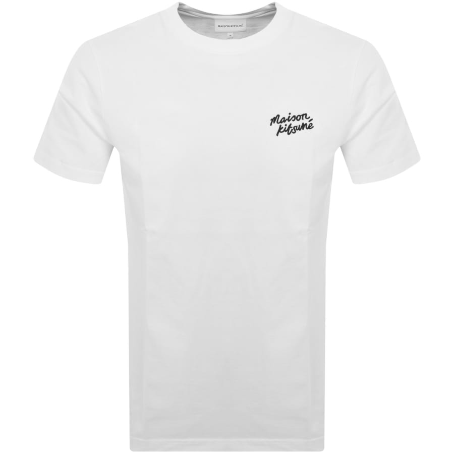 Image number 1 for Maison Kitsune Handwriting T Shirt White