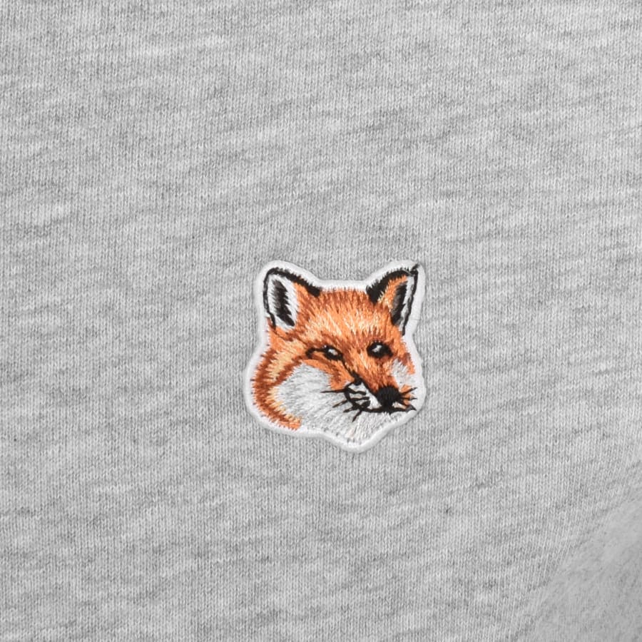 Image number 3 for Maison Kitsune Fox Head Sweatshirt Grey
