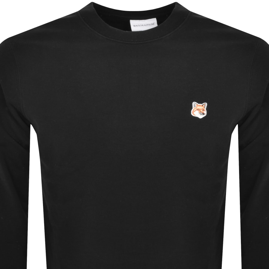 Image number 2 for Maison Kitsune Fox Head Sweatshirt Black
