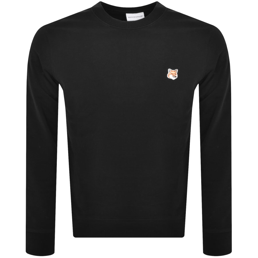 Image number 1 for Maison Kitsune Fox Head Sweatshirt Black