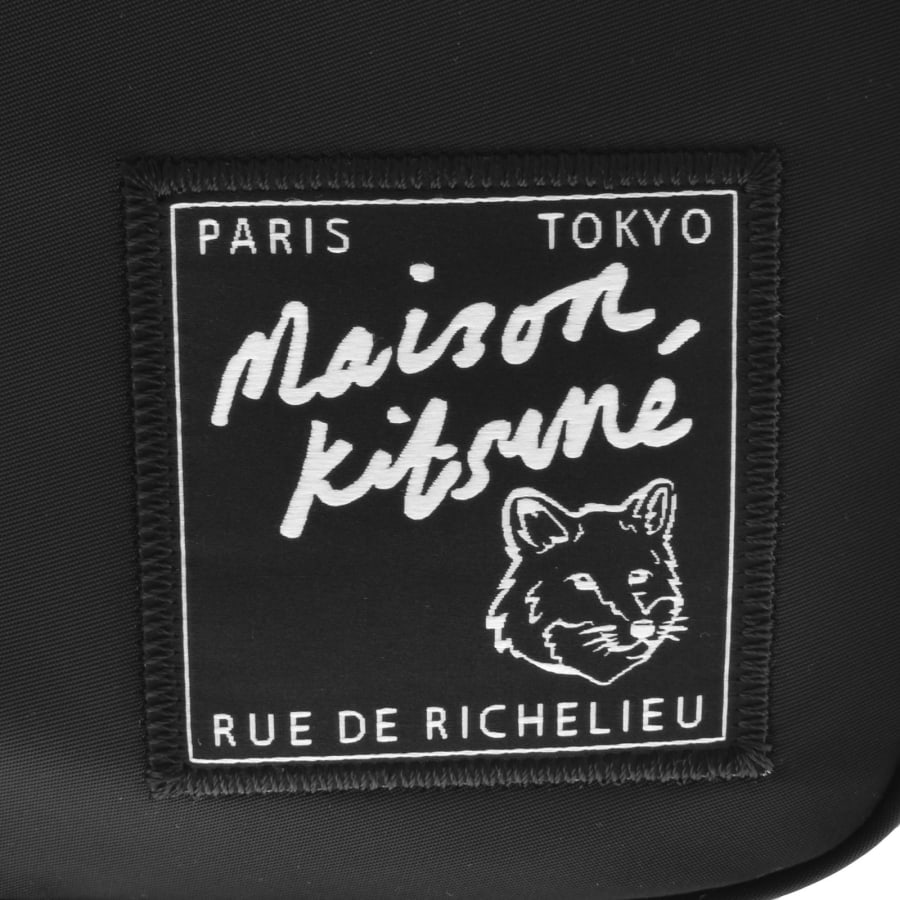 Image number 4 for Maison Kitsune Traveller Waist Bag Black