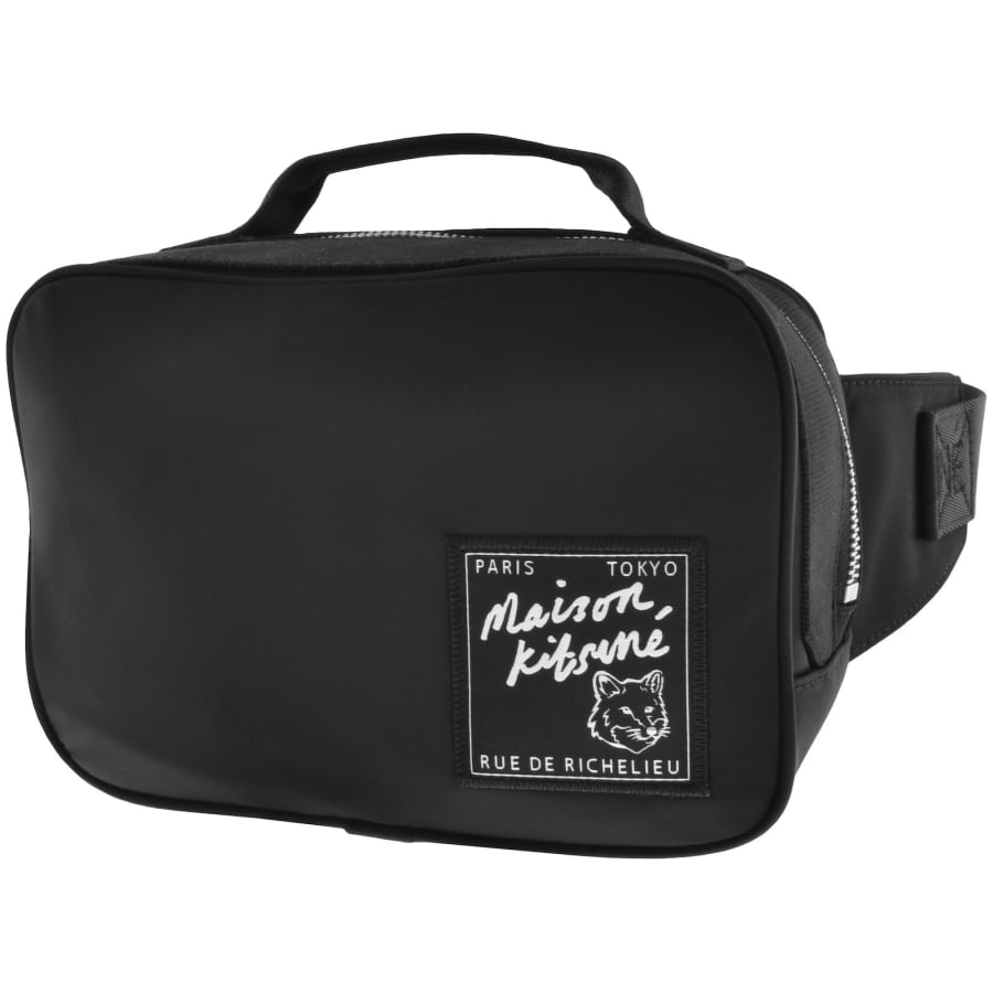Image number 1 for Maison Kitsune Traveller Waist Bag Black