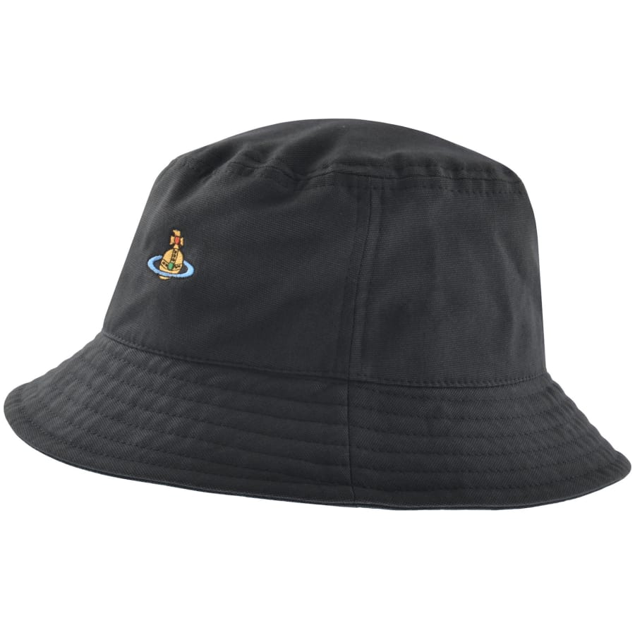 Image number 2 for Vivienne Westwood Uni Colour Bucket Hat Navy