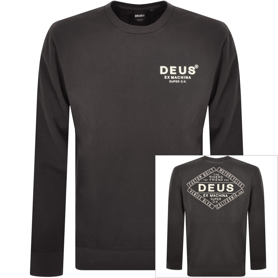 Deus Ex Machina Logo Sweatshirt Grey Mainline Menswear United States