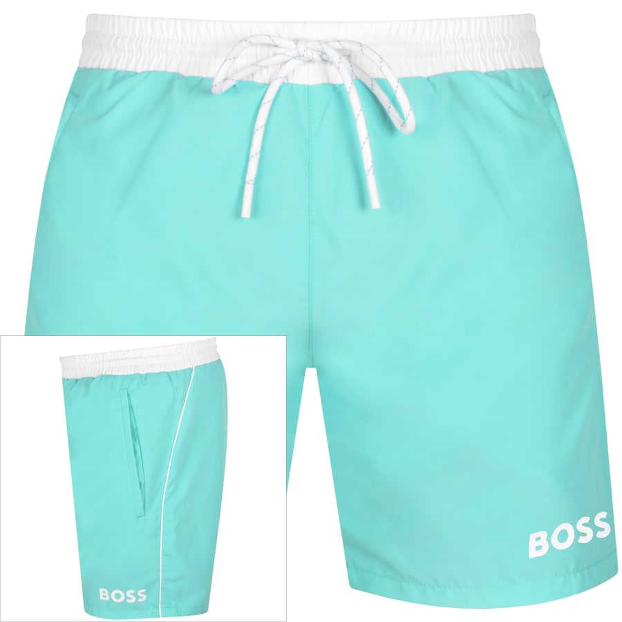 Image number 1 for BOSS Starfish Swim Shorts Blue