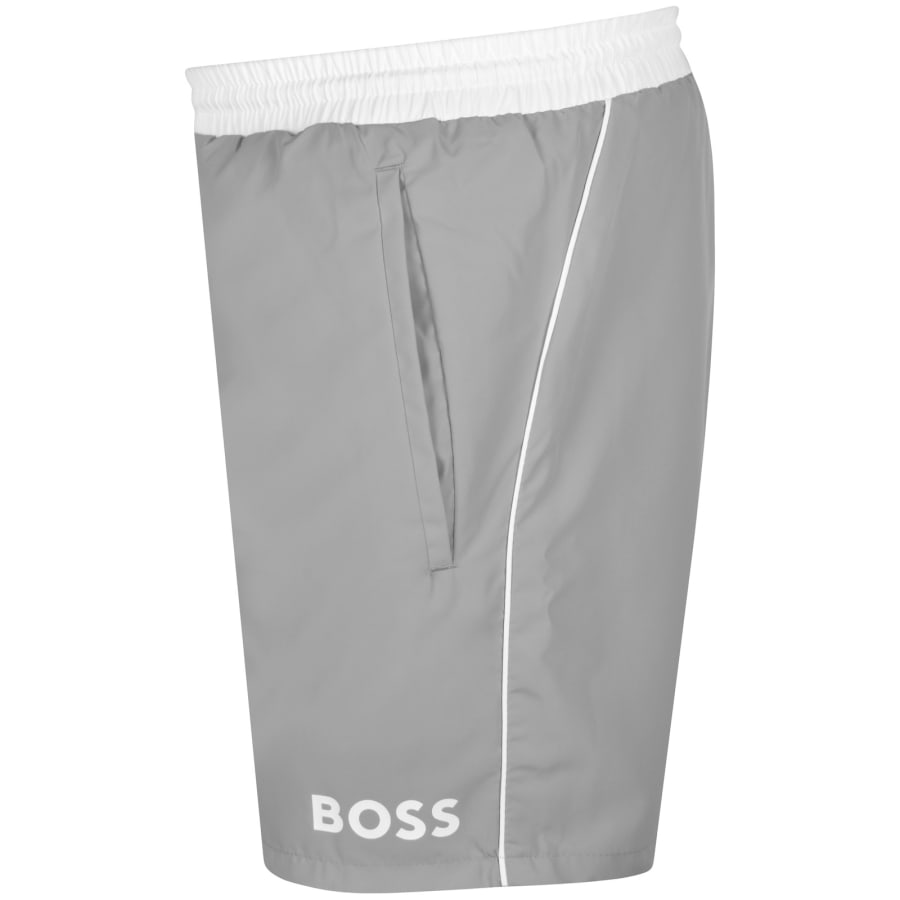 Image number 4 for BOSS Starfish Swim Shorts Grey