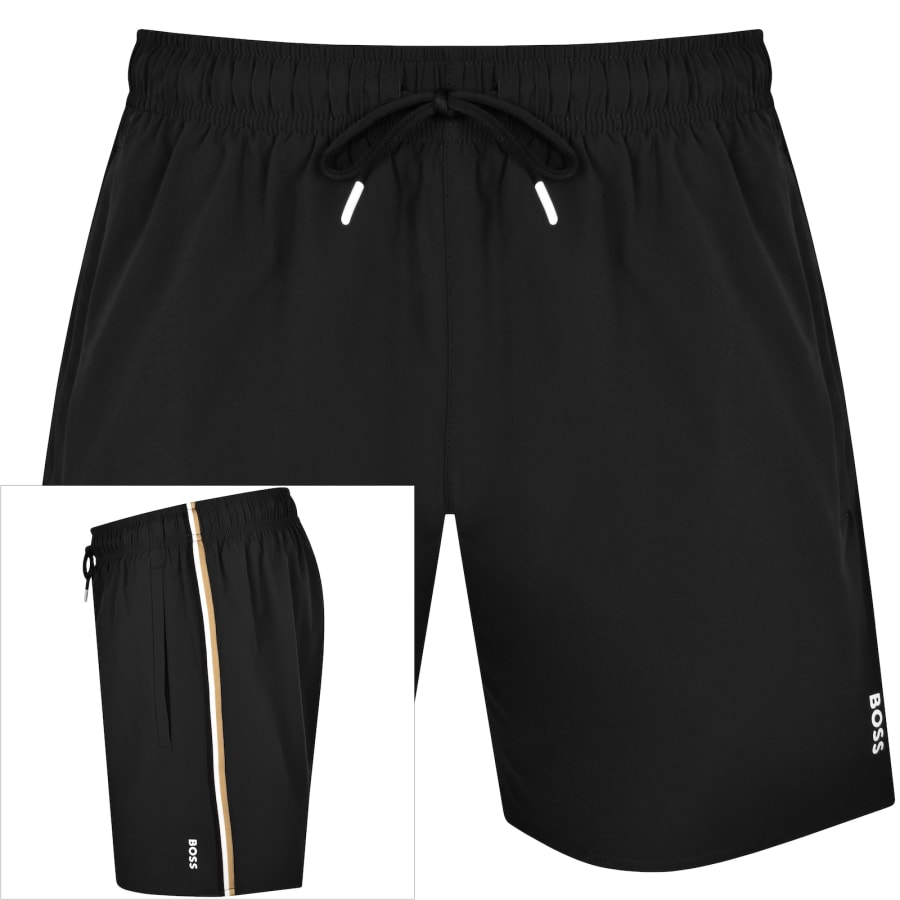 Image number 1 for BOSS Iconic Swim Shorts Black
