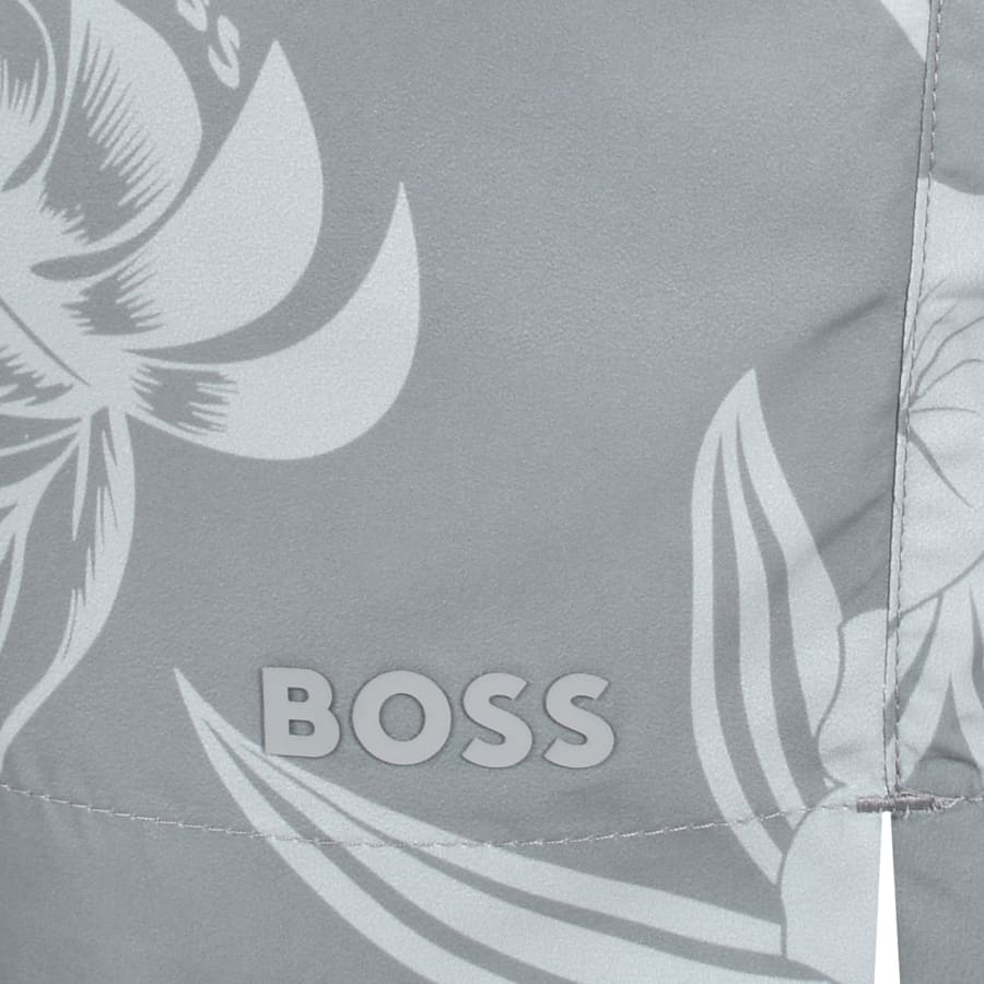 Image number 3 for BOSS Reev Swim Shorts Silver
