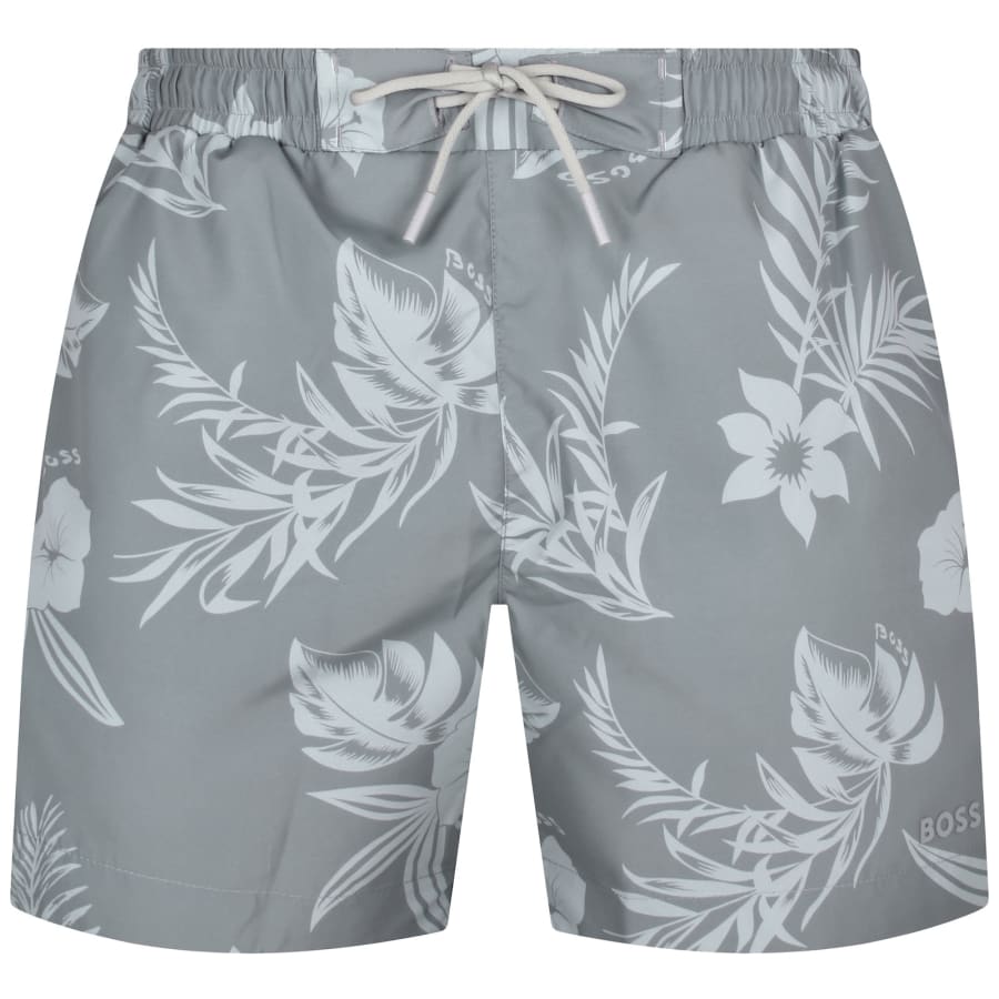Image number 1 for BOSS Reev Swim Shorts Silver