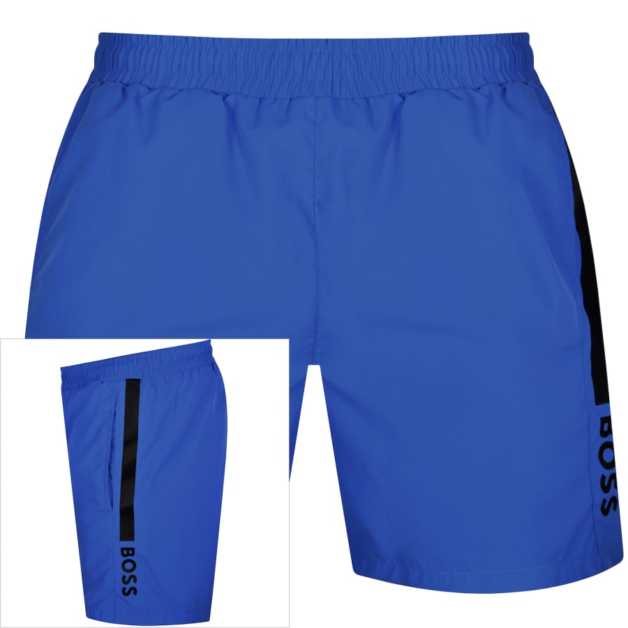 Image number 1 for BOSS Dolphin Swim Shorts Blue