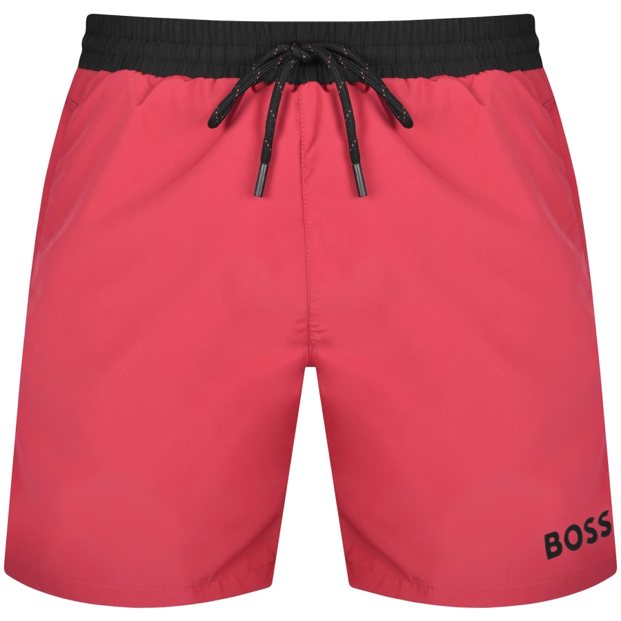 Image number 2 for BOSS Starfish Swim Shorts Pink