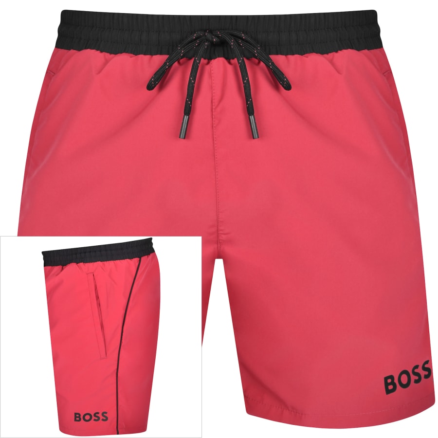 Image number 1 for BOSS Starfish Swim Shorts Pink